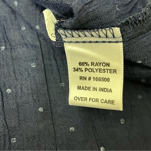 Emily Daniel’s Womens Blue Polka Dot Tunic Blouse Retro Rockabilly Pinup L - Picture 7 of 10